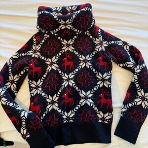 Ralph Lauren Navy, Red & White Nordic Turtleneck Sweater